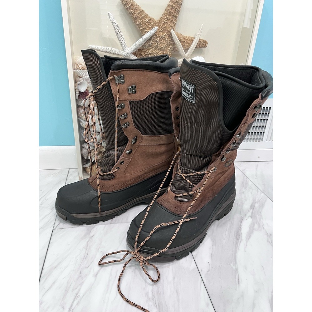 Ranger Mens Boots Size 12 Insoles of DuPont Thermolite Brown Black